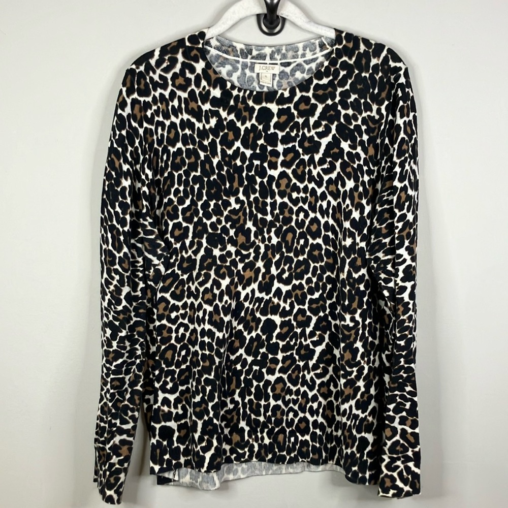 J Crew Factory leopard print lightweight sweater - Picture 4 of 10